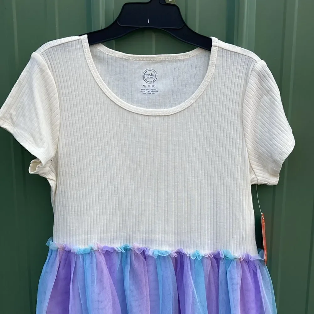 Girls Colorful Unicorn TuTu Dresses 2-Pack Size XL